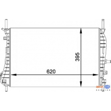 8MK 376 755-271 HELLA Радиатор, охлаждение двигателя