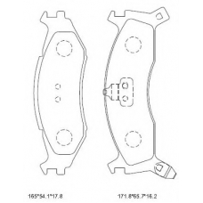 KD6302 ASIMCO Комплект тормозных колодок, дисковый тормоз