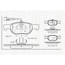 8110 15006 TRIDON Brake pads - front