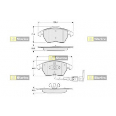 BD S010S STARLINE Комплект тормозных колодок, дисковый тормоз