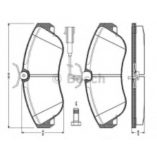 0 986 TB2 262 BOSCH Комплект тормозных колодок, дисковый тормоз