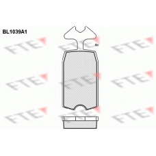 BL1039A1 FTE Комплект тормозных колодок, дисковый тормоз