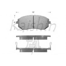 D7055 KAISHIN Комплект тормозных колодок, дисковый тормоз