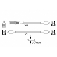 0 986 357 084 BOSCH Комплект проводов зажигания