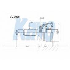 CV-3006 KAVO PARTS Шарнирный комплект, приводной вал