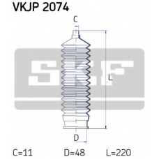 VKJP 2074 SKF Комплект пылника, рулевое управление