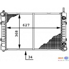 8MK 376 721-291 HELLA Радиатор, охлаждение двигателя