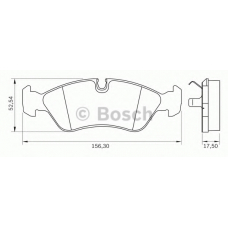 0 986 BB0 033 BOSCH Комплект тормозных колодок, дисковый тормоз