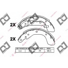 BS1240 DJ PARTS Комплект тормозных колодок