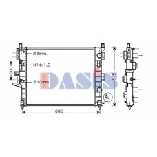 121730N AKS DASIS Радиатор, охлаждение двигателя