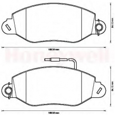 572564B BENDIX Комплект тормозных колодок, дисковый тормоз