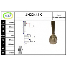 JH22441K SERA Шарнирный комплект, приводной вал