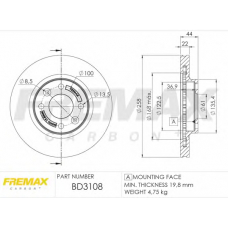 BD-3108 FREMAX Тормозной диск