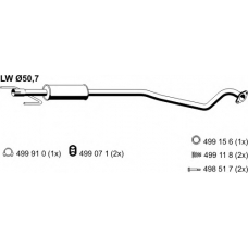 052245 ERNST Средний глушитель выхлопных газов