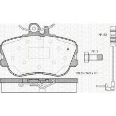 8110 23005 TRIDON Brake pads - front