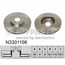 N3301106 NIPPARTS Тормозной диск