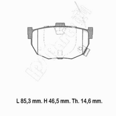 IBR-1H07 IPS Parts Комплект тормозных колодок, дисковый тормоз