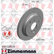 450.5209.20 ZIMMERMANN Тормозной диск