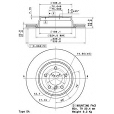 BS 8720 BRECO Тормозной диск