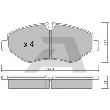 BPVW-1001 AISIN Комплект тормозных колодок, дисковый тормоз