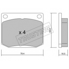 020.0 TRUSTING Комплект тормозных колодок, дисковый тормоз