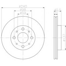 8DD 355 109-111 HELLA PAGID Тормозной диск