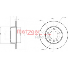 6110201 METZGER Тормозной диск