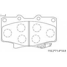 KD2280 ASIMCO Комплект тормозных колодок, дисковый тормоз