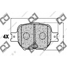 BP1050 DJ PARTS Комплект тормозных колодок, дисковый тормоз