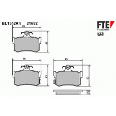 BL1542A4 FTE Комплект тормозных колодок, дисковый тормоз