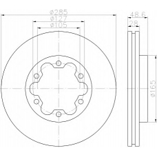 8DD 355 117-421 HELLA Тормозной диск