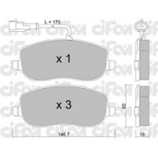 822-530-1 CIFAM Комплект тормозных колодок, дисковый тормоз