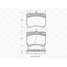 363702160911 MAGNETI MARELLI Комплект тормозных колодок, дисковый тормоз