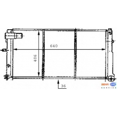 8MK 376 707-211 HELLA Радиатор, охлаждение двигателя