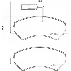 8DB 355 023-011 HELLA PAGID Комплект тормозных колодок, дисковый тормоз