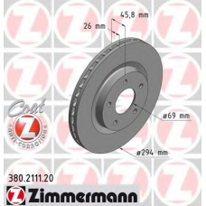 380.2111.20 ZIMMERMANN Тормозной диск