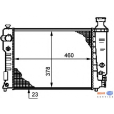 8MK 376 720-101 HELLA Радиатор, охлаждение двигателя