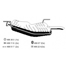 053143 ERNST Глушитель выхлопных газов конечный