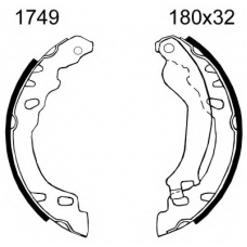 01749 BSF Комплект тормозных колодок