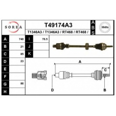 T49174A3 EAI Приводной вал