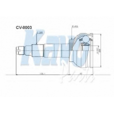 CV-8003 KAVO PARTS Шарнирный комплект, приводной вал