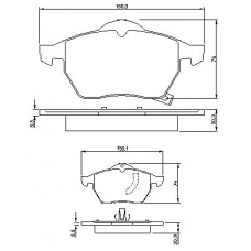 0 986 424 461 BOSCH Комплект тормозных колодок, дисковый тормоз