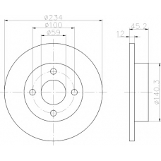 8DD 355 103-341 HELLA PAGID Тормозной диск