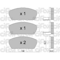 822-172-0 CIFAM Комплект тормозных колодок, дисковый тормоз