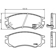 8DB 355 017-061 HELLA Комплект тормозных колодок, дисковый тормоз