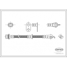 19034274 CORTECO Тормозной шланг