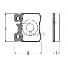 0 986 TB2 014 BOSCH Комплект тормозных колодок, дисковый тормоз