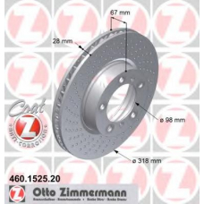 460.1525.20 ZIMMERMANN Тормозной диск