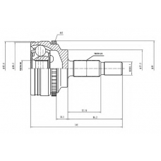 AW1510861A AYWIPARTS Шарнирный комплект, приводной вал