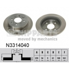 N3314040 NIPPARTS Тормозной диск